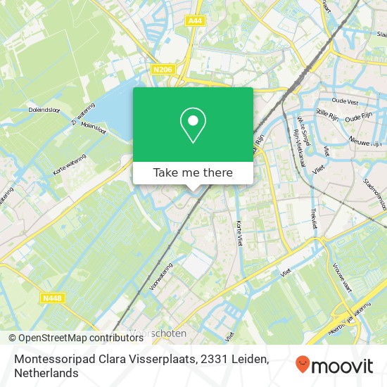 Montessoripad Clara Visserplaats, 2331 Leiden map
