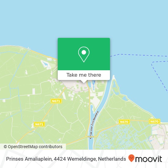 Prinses Amaliaplein, 4424 Wemeldinge map