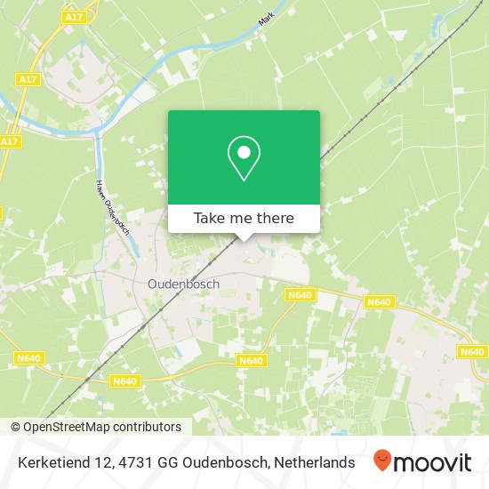 Kerketiend 12, 4731 GG Oudenbosch map