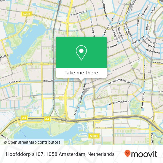 Hoofddorp s107, 1058 Amsterdam map