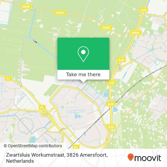 Zwartsluis Workumstraat, 3826 Amersfoort Karte