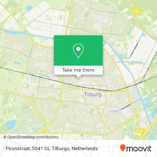 Pironstraat, 5041 GL Tilburgo map