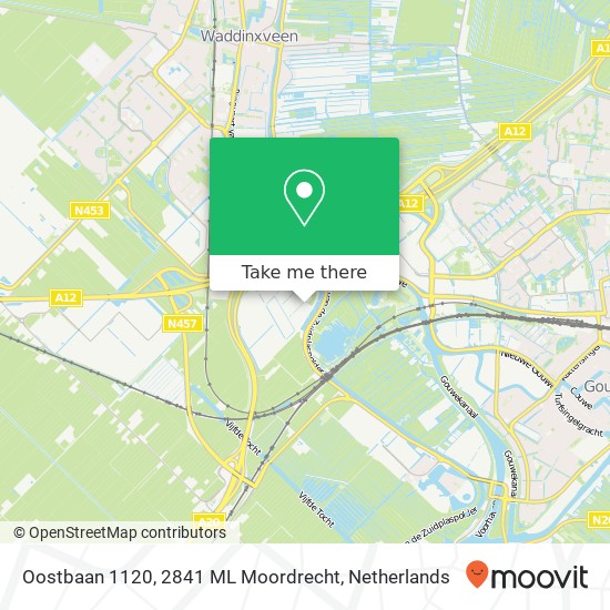 Oostbaan 1120, 2841 ML Moordrecht map