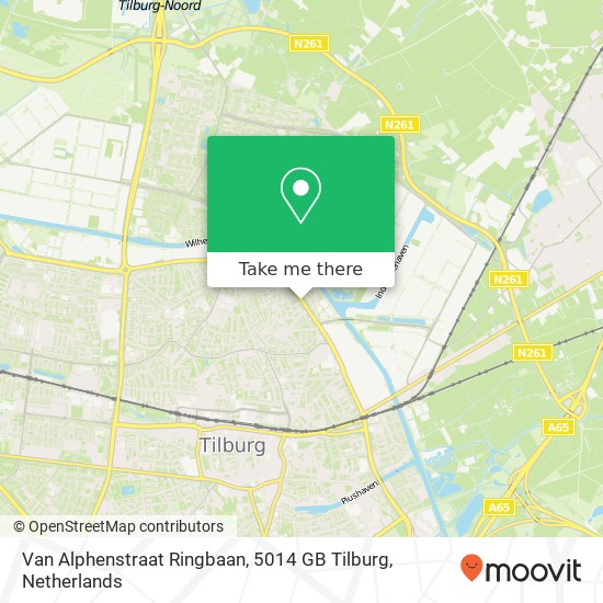 Van Alphenstraat Ringbaan, 5014 GB Tilburg Karte