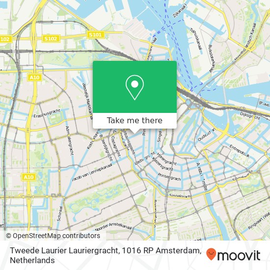 Tweede Laurier Lauriergracht, 1016 RP Amsterdam Karte