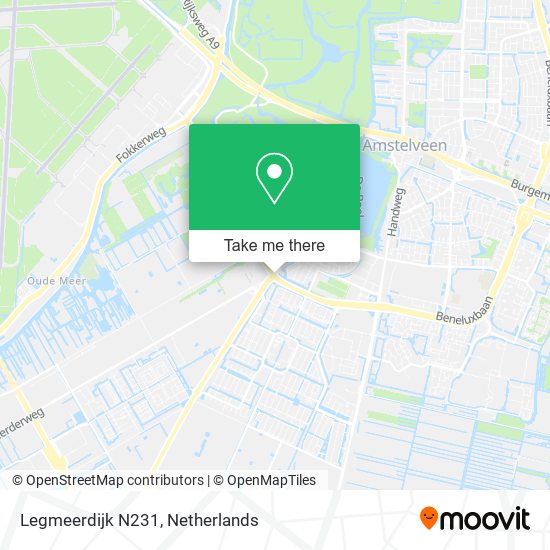 Legmeerdijk N231 map