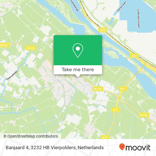 Banjaard 4, 3232 HB Vierpolders Karte