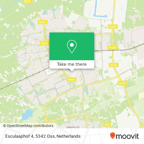 Esculaaphof 4, 5342 Oss map