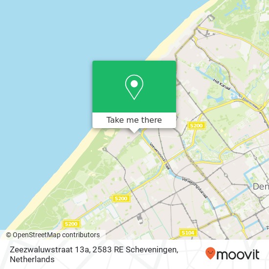 Zeezwaluwstraat 13a, 2583 RE Scheveningen map