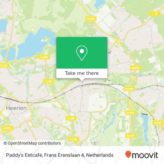 Paddy's Eetcafé, Frans Erenslaan 4 map