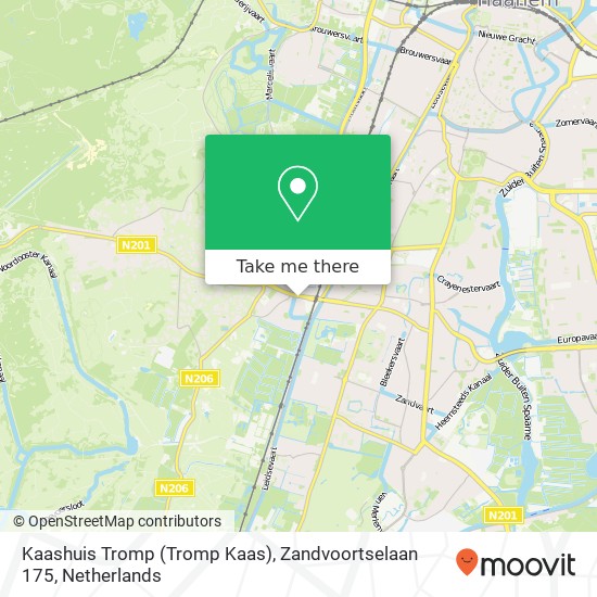 Kaashuis Tromp (Tromp Kaas), Zandvoortselaan 175 map