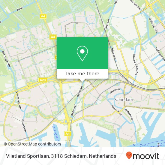 Vlietland Sportlaan, 3118 Schiedam map