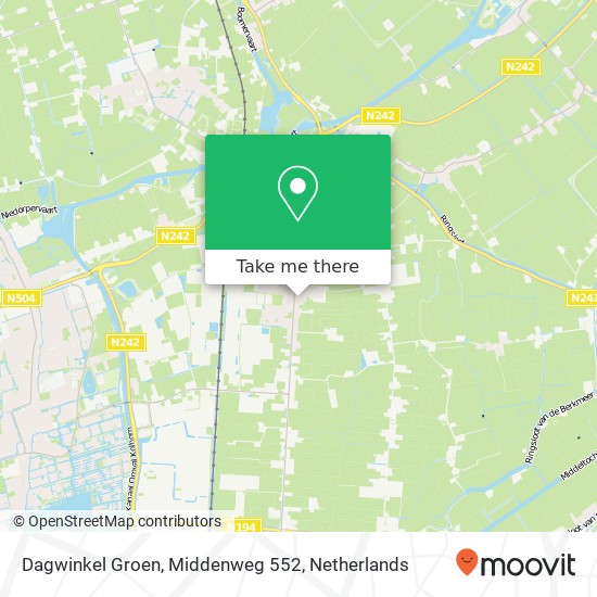 Dagwinkel Groen, Middenweg 552 map