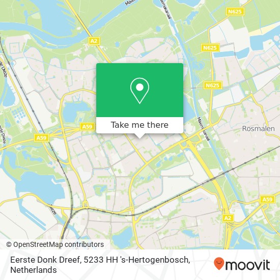 Eerste Donk Dreef, 5233 HH 's-Hertogenbosch map