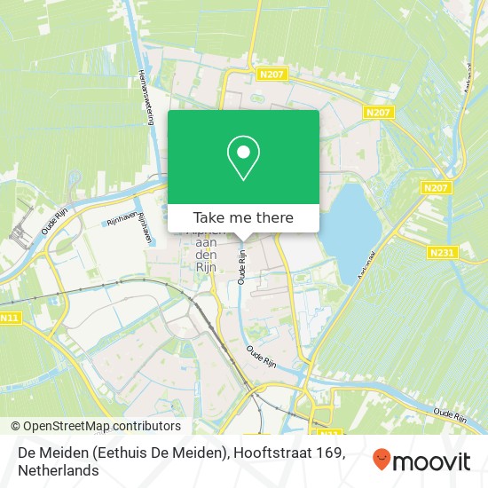 De Meiden (Eethuis De Meiden), Hooftstraat 169 map