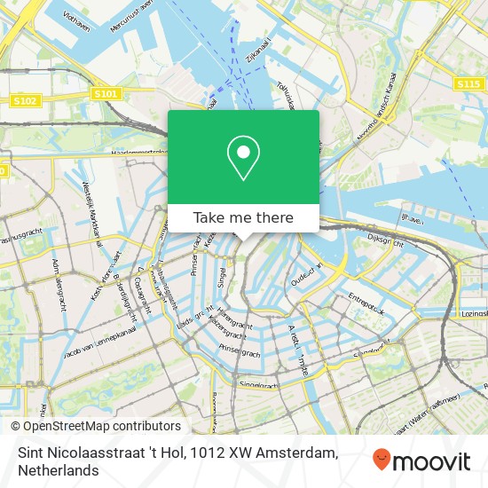 Sint Nicolaasstraat 't Hol, 1012 XW Amsterdam map