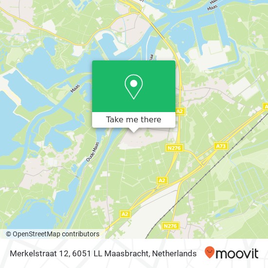 Merkelstraat 12, 6051 LL Maasbracht Karte