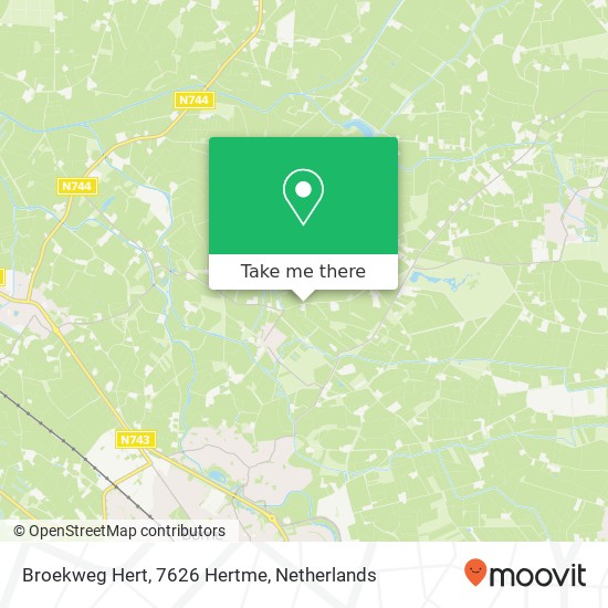 Broekweg Hert, 7626 Hertme map