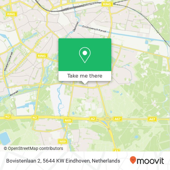 Bovistenlaan 2, 5644 KW Eindhoven Karte