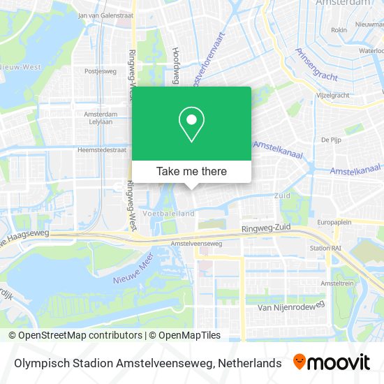 Olympisch Stadion Amstelveenseweg Karte