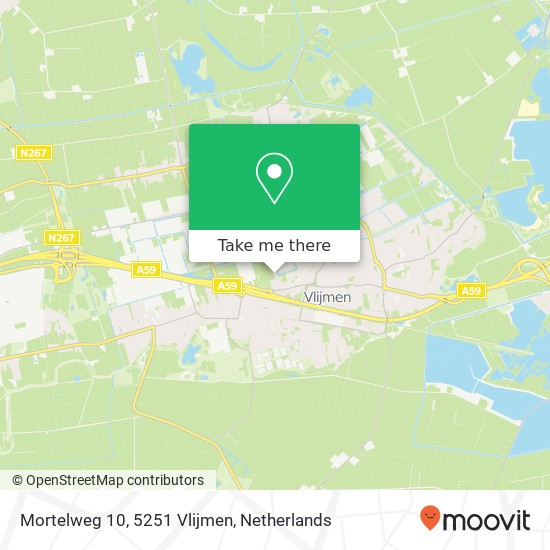 Mortelweg 10, 5251 Vlijmen map
