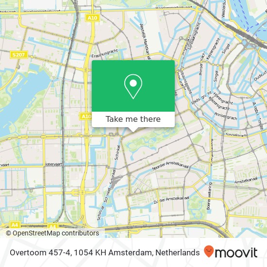 Overtoom 457-4, 1054 KH Amsterdam map