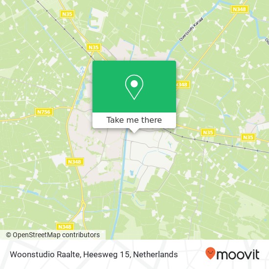 Woonstudio Raalte, Heesweg 15 Karte