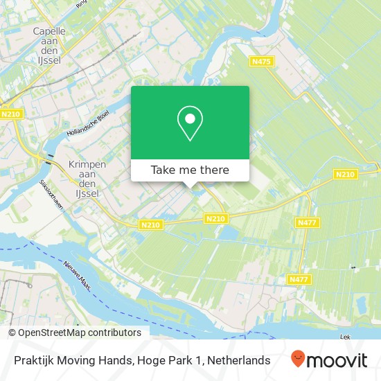 Praktijk Moving Hands, Hoge Park 1 map