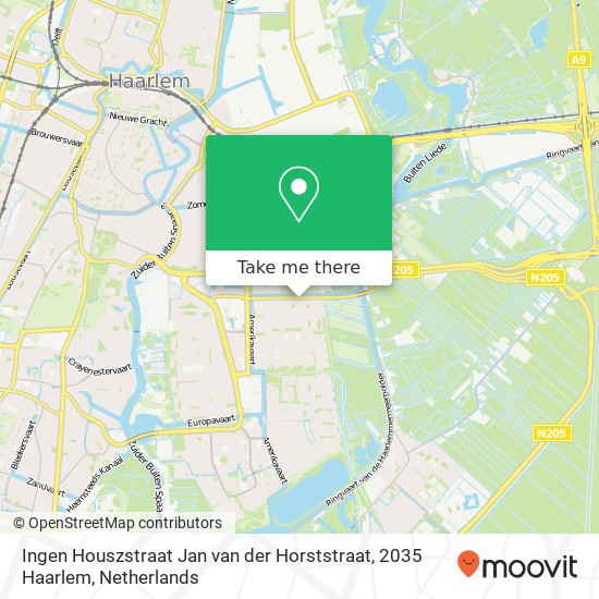 Ingen Houszstraat Jan van der Horststraat, 2035 Haarlem map