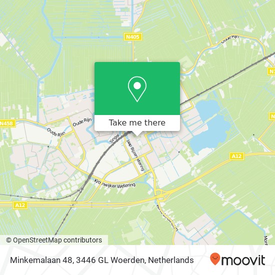 Minkemalaan 48, 3446 GL Woerden map