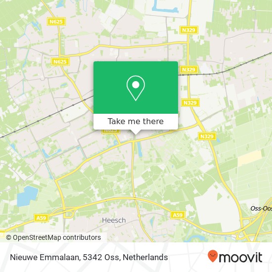 Nieuwe Emmalaan, 5342 Oss map