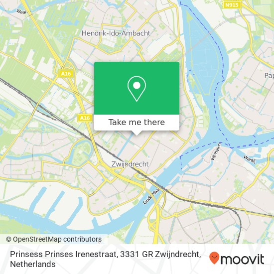 Prinsess Prinses Irenestraat, 3331 GR Zwijndrecht map