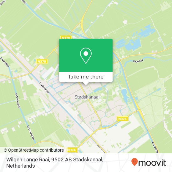 Wilgen Lange Raai, 9502 AB Stadskanaal map