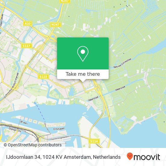 IJdoornlaan 34, 1024 KV Amsterdam map