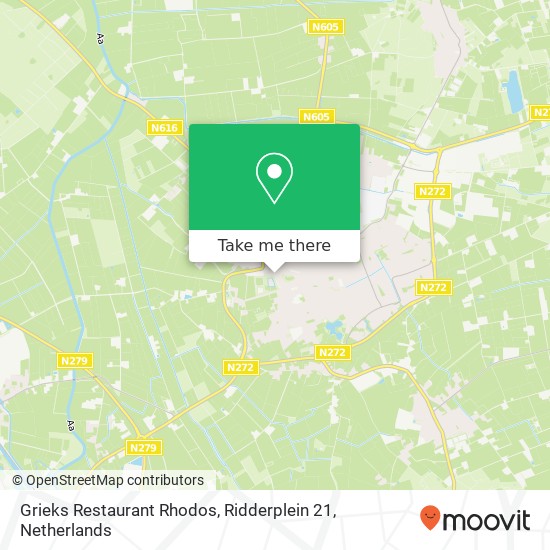 Grieks Restaurant Rhodos, Ridderplein 21 map