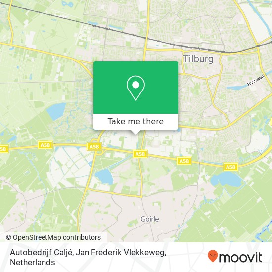 Autobedrijf Caljé, Jan Frederik Vlekkeweg map