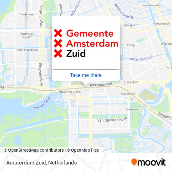 Amsterdam Zuid map