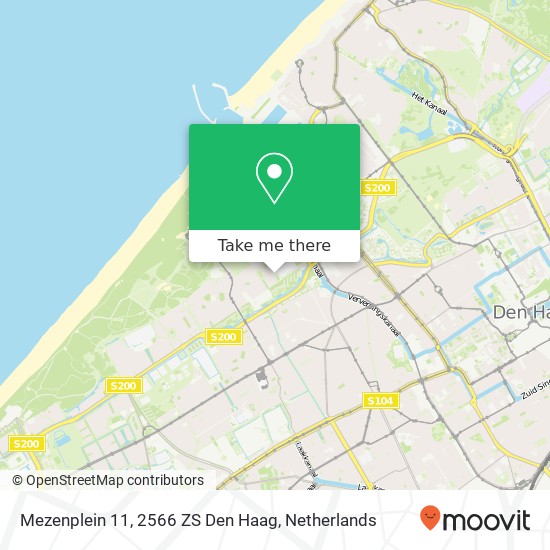Mezenplein 11, 2566 ZS Den Haag map