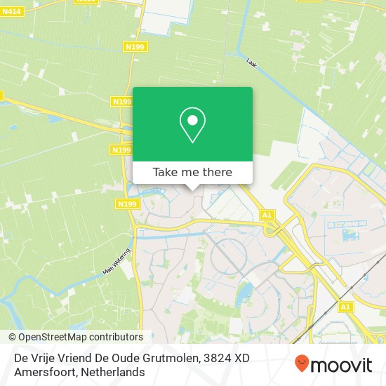 De Vrije Vriend De Oude Grutmolen, 3824 XD Amersfoort map