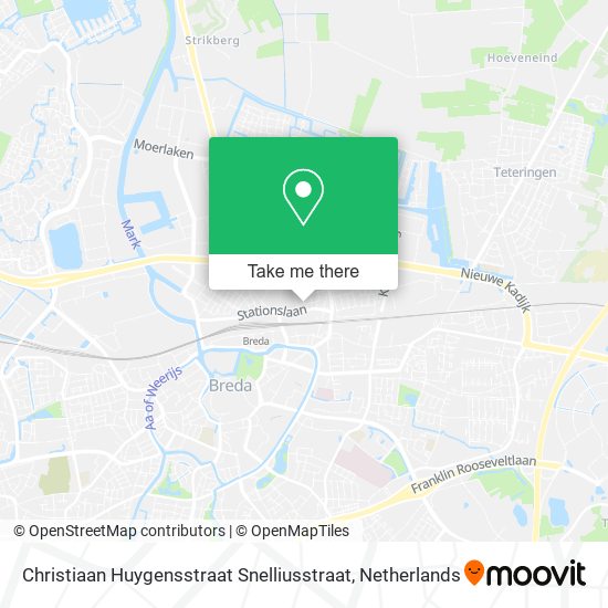 Christiaan Huygensstraat Snelliusstraat map