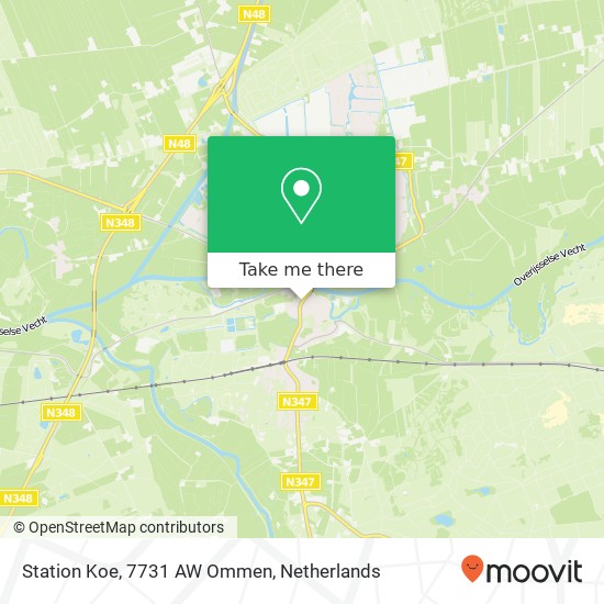 Station Koe, 7731 AW Ommen map