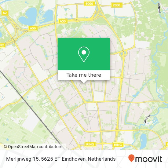 Merlijnweg 15, 5625 ET Eindhoven map