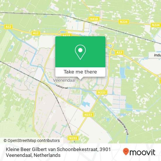 Kleine Beer Gilbert van Schoonbekestraat, 3901 Veenendaal map