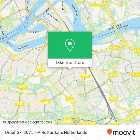 Dreef 67, 3075 HA Rotterdam map