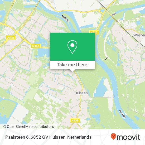 Paalsteen 6, 6852 GV Huissen Karte