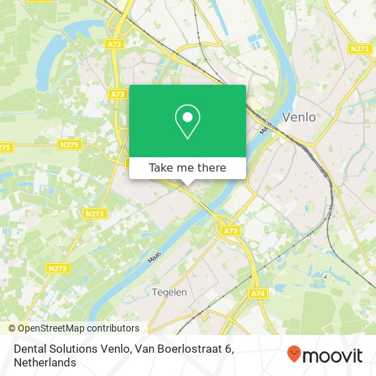 Dental Solutions Venlo, Van Boerlostraat 6 Karte