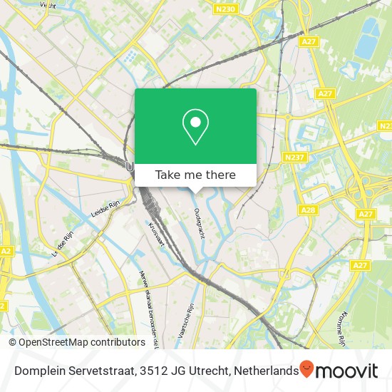 Domplein Servetstraat, 3512 JG Utrecht Karte