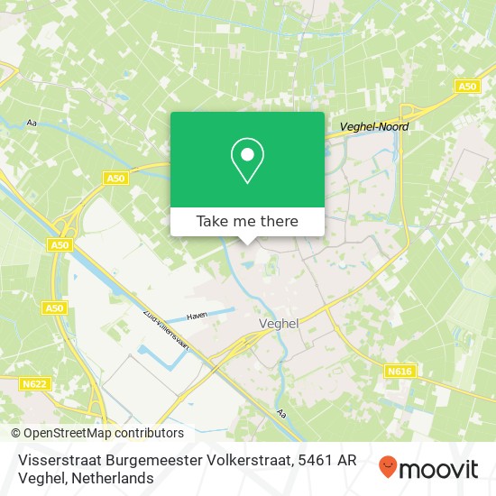 Visserstraat Burgemeester Volkerstraat, 5461 AR Veghel Karte