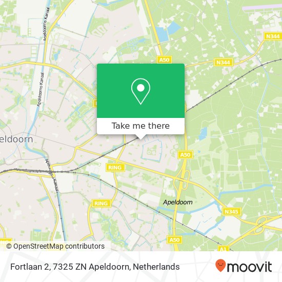 Fortlaan 2, 7325 ZN Apeldoorn Karte