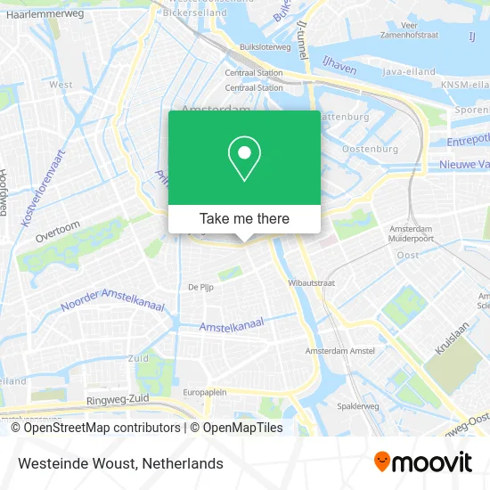 Westeinde Woust map